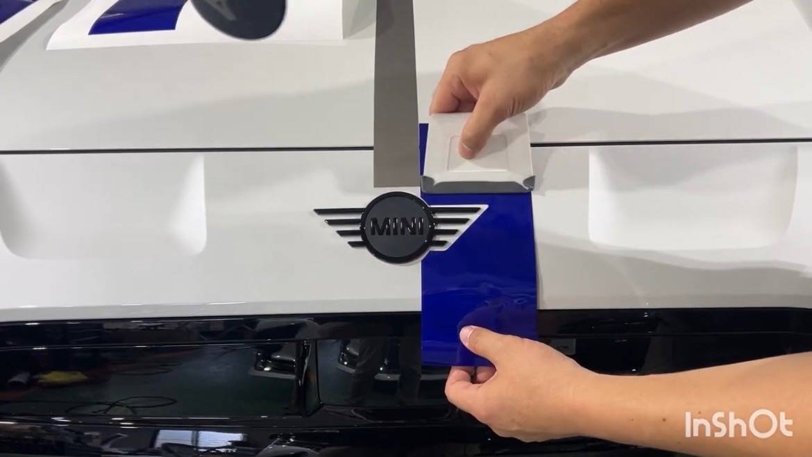 MINI／エースマン　フードストライプ施工