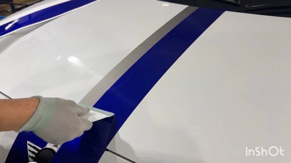 MINI／エースマン　フードストライプ施工