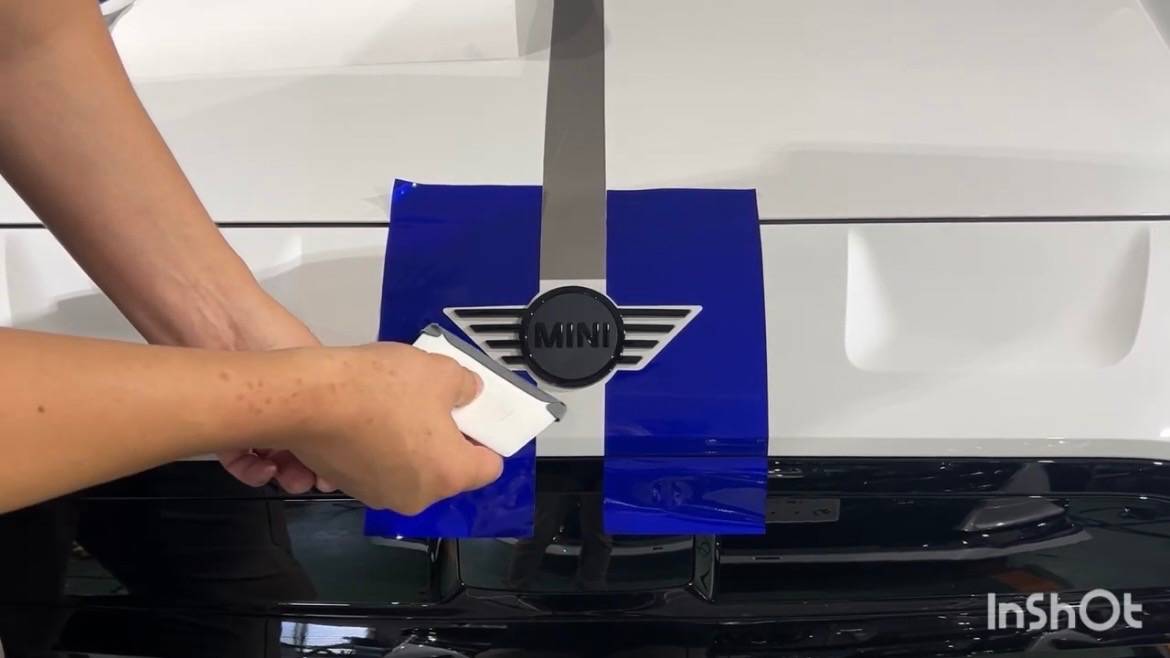 MINI／エースマン　フードストライプ施工