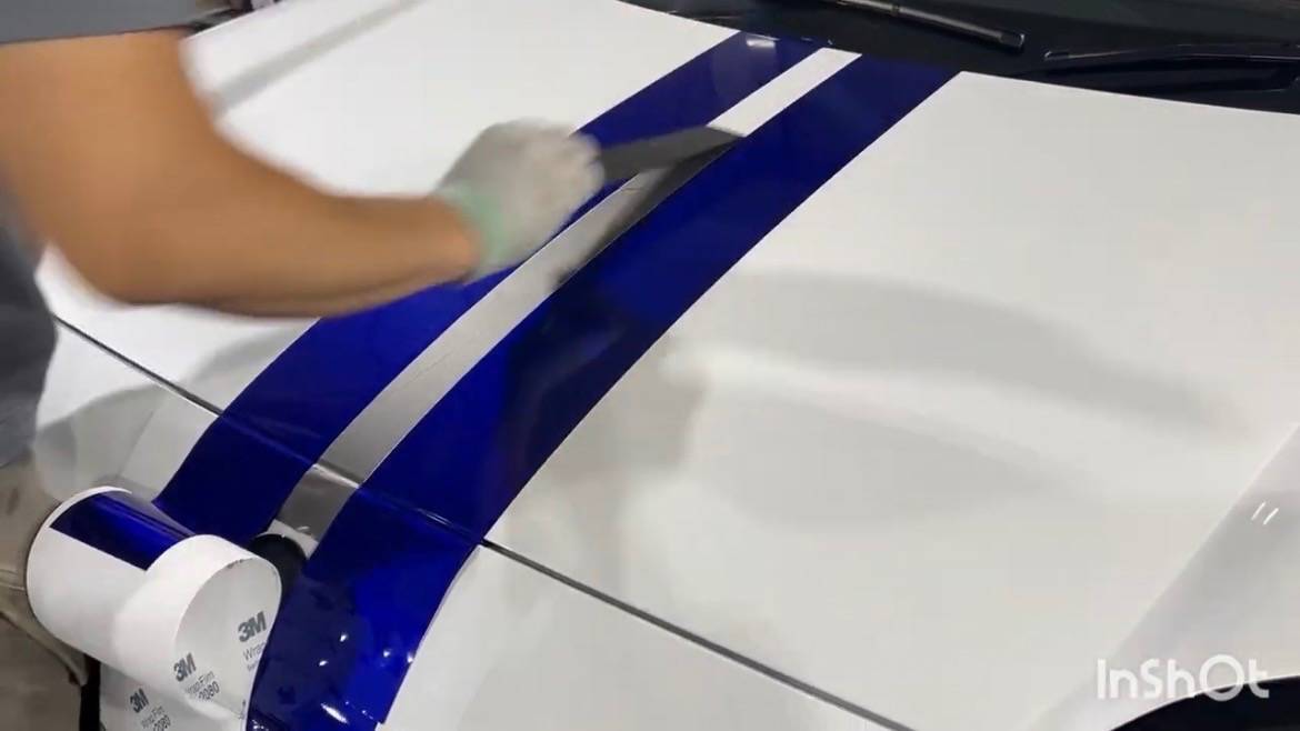 MINI／エースマン　フードストライプ施工