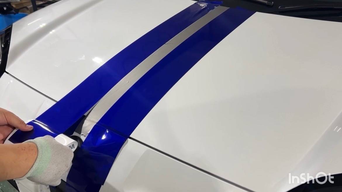 MINI／エースマン　フードストライプ施工