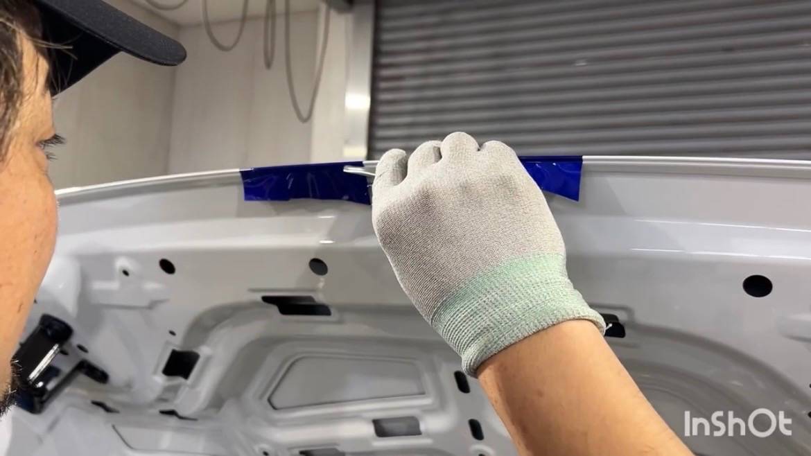 MINI／エースマン　フードストライプ施工