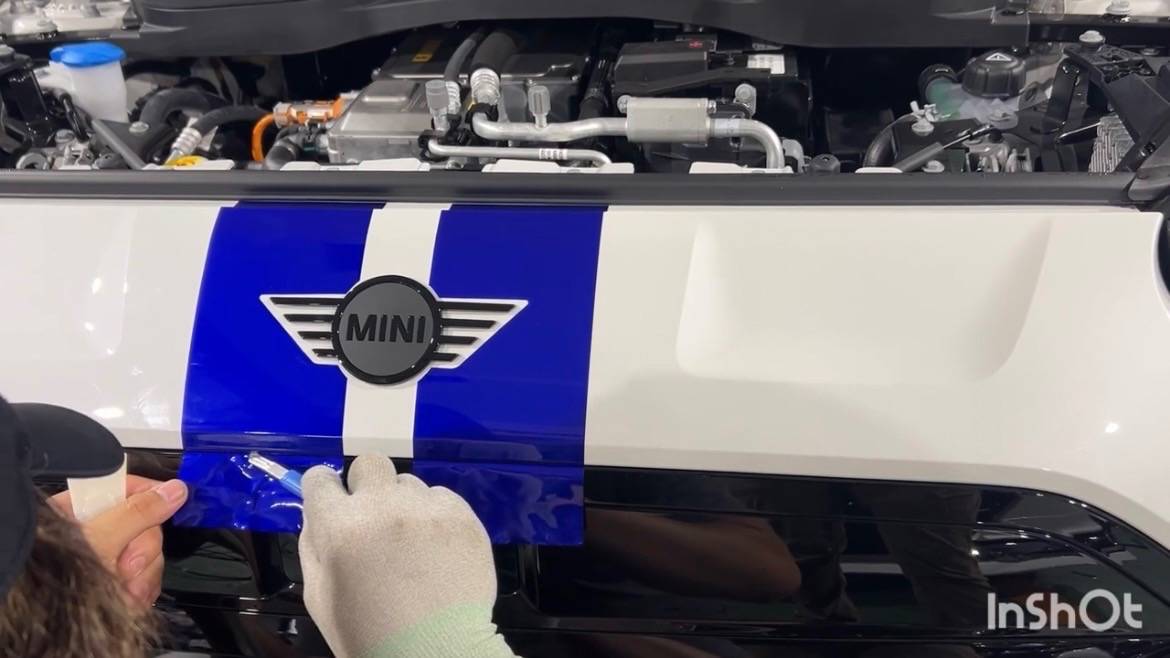 MINI／エースマン　フードストライプ施工