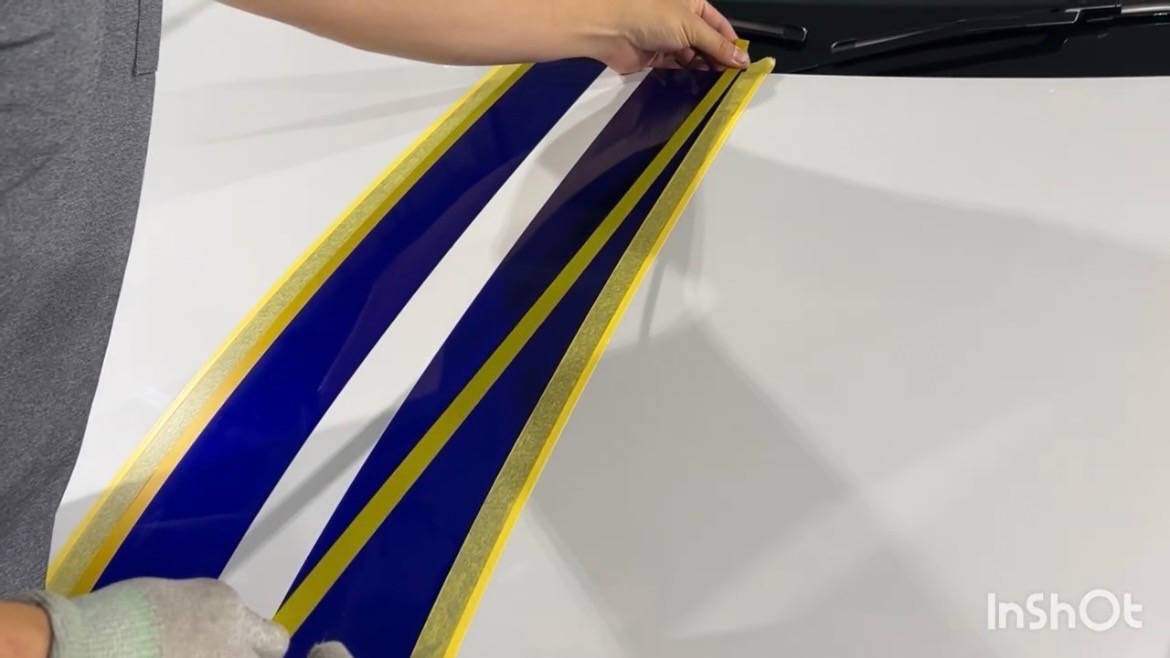 MINI／エースマン　フードストライプ施工