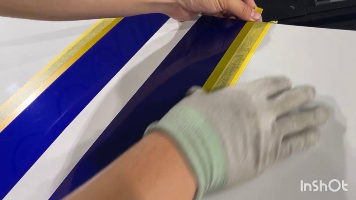 MINI／エースマン　フードストライプ施工