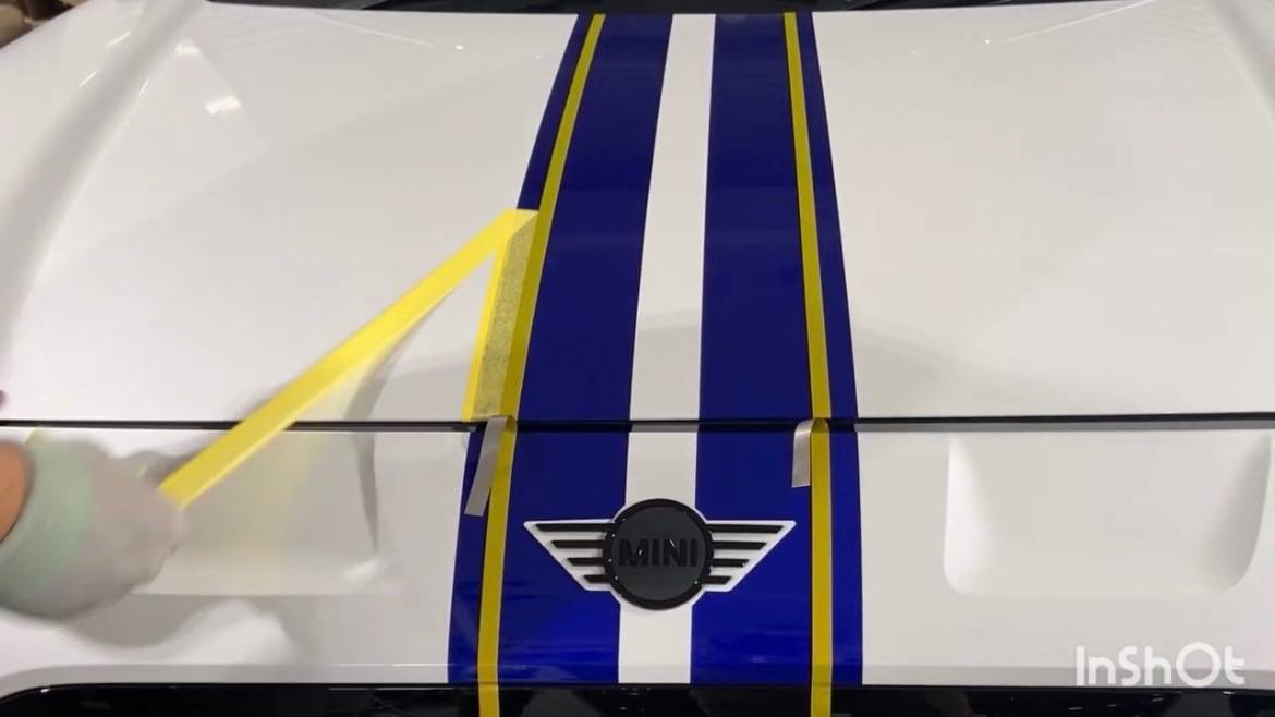 MINI／エースマン　フードストライプ施工